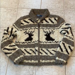Men’s Polo by Ralph Lauren XL 💯% Wool Zip Sweater